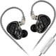 thumbnail image 1 of wonima11 KZ ZAR 7 Hybrid Drivers in-Ear Headphones Earbuds Detachable Silver Cable, HiFi Wired Earphones Lossless Sound for Audiophile (Black, with Microphone), 1 of 1