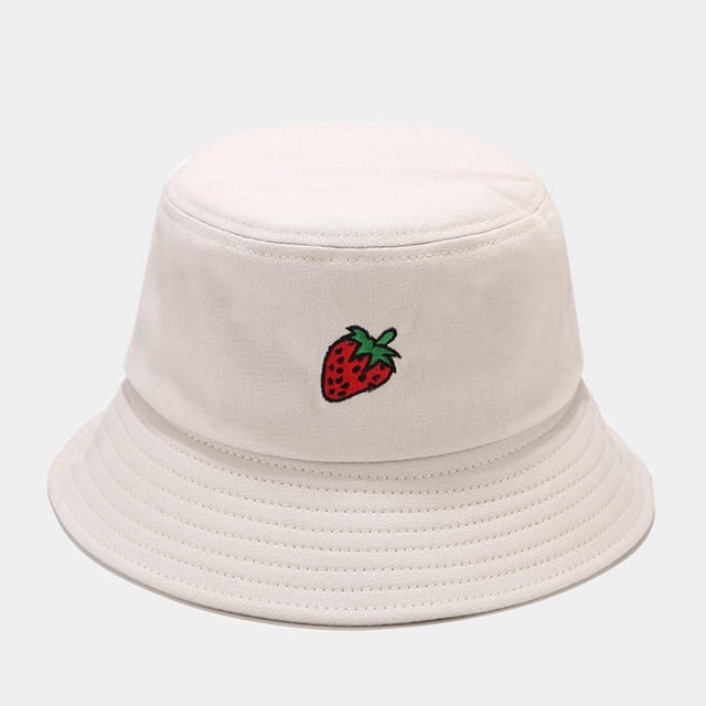 Chapeau de Pêcheur Unisexe Adulte Femme Homme Imprimé Fraise Protection Solaire Extérieur