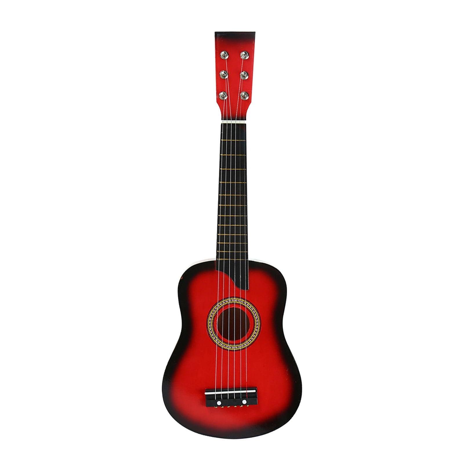 25 inch Basswood Acoustic Guitar 6 Strings Toy Practice Red