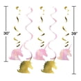 thumbnail image 2 of Party Central Club Pack of 30 Yellow and Pink Unicorn Party Dizzy Danglers 39", 2 of 2