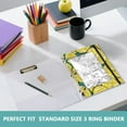 thumbnail image 5 of Yellow Lemon Slice A4 Pencil Pouch 3 Ring Zipper Pencil Pouches Pencil Case for Binder Cosmetic Bag 2 Pack, 5 of 6