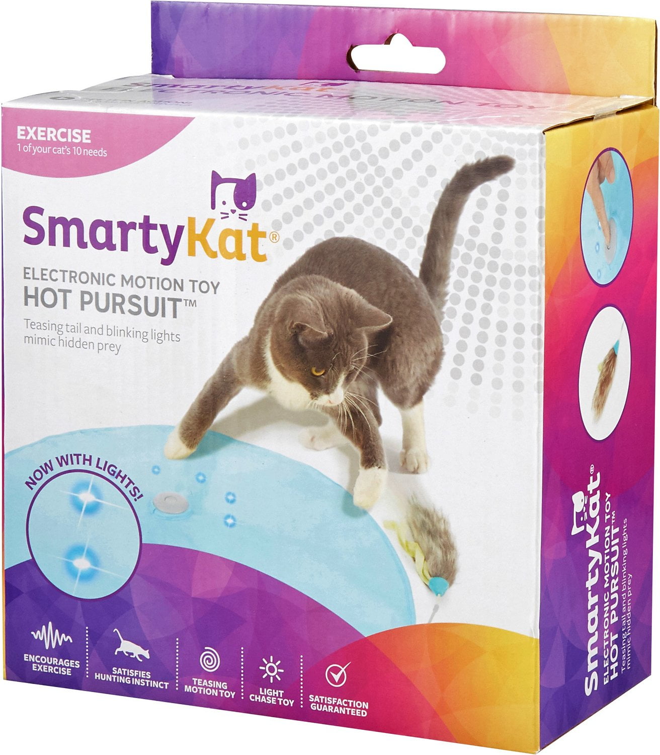 smartykat hot pursuit cat toy concealed motion toy