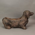 thumbnail image 7 of Zeckos Brown Resin Distressed Dachshund Dog Indoor Outdoor Planter Pot, 7 of 7