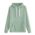 thumbnail image 5 of Yigetop Sweatshirt for Women Fall Winter Hoodie Tops Long Sleeve Shirts Oversized Lightweight Soft Casual Pullover Light green S, 5 of 6