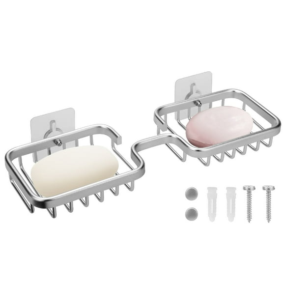 Double Sink Holder, EEEkit Sink Strainer Rustproof Sponge Holder Organizer for Kitchen Bathroom