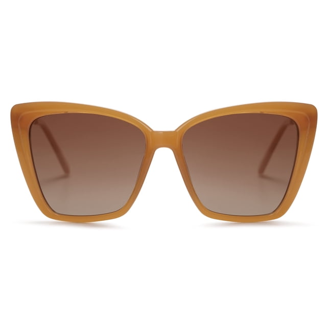 Gafas de Sol SOJOS SJ2206 Polaroid de Moda para Mujer en Naranja Lechoso