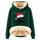 thumbnail image 1 of WILLBEST Sudadera con Capucha para Mujer, con Estampado de Letras Navideñas, de Lana Gruesa, Cálida para El Invierno Grande, 1 of 4
