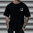 thumbnail image 2 of T-Shirts à Col Rond pour Hommes Séchage Rapide Imprimé Polyester, Coupe 3D Col Rond Haut Athlétique pour Gym, Course, Cyclisme & Décontracté, 2 of 4