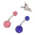 thumbnail image 2 of Anneaux de Ventre en Strass, 3pcs Strass Strass en Alliage Strass Strass Strass Strass Goujons Nombril Construits pour la Précision, 2 of 8
