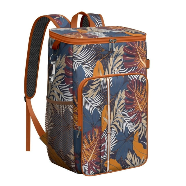 Aloha Themed Insulated Cooler Backpack - 20L, Durable & Portable for Beachgoers, Hikers, Students