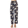 thumbnail image 3 of Women's Printed Drawstring Waist Pants with Side Pockets Casual Relaxed Fit, 3 of 6