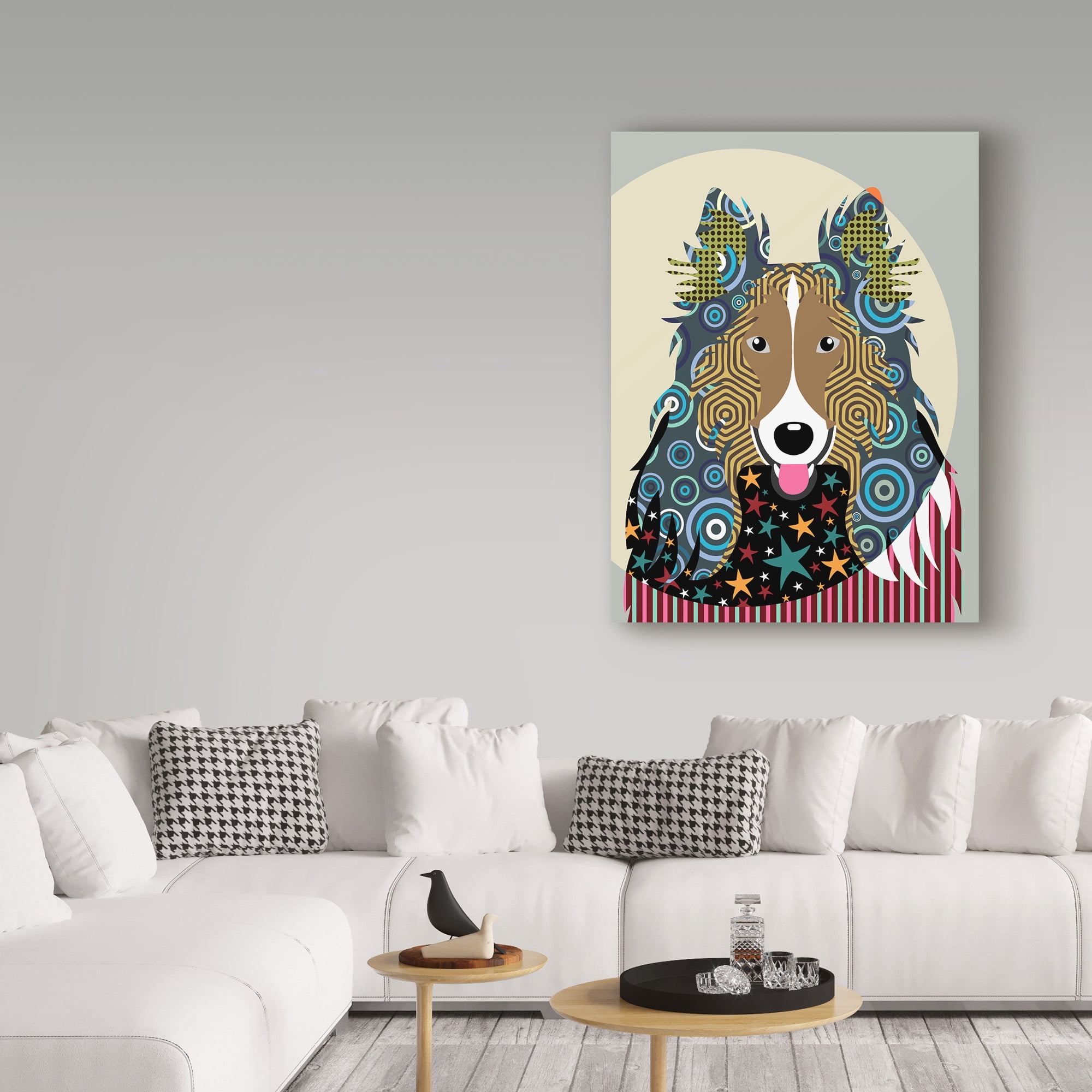 Trademark Fine Art 'Rough Collie' Canvas Art by Lanre Adefioye