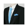 thumbnail image 6 of INSPIRE CHIC Men's Solid Color Necktie Pre-Tied Bow Tie and Pocket Square Set Ties for Wedding Business Sky Blue One Size, 6 of 7