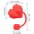 thumbnail image 3 of Cubierta Paja Diamante PVC Tapas 10 Mm para 30 Y 40 Onzas () Rojo, 3 of 3