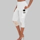thumbnail image 3 of Pantalones de yoga lisos de cintura alta con cinturilla elástica para mujer - Poliéster, informales para primavera/verano/otoño, 3 of 3