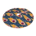 thumbnail image 2 of Balery Burning Rugby Balls Printed Christmas Tree Skirt , Merry Christmas Party Christmas Tree Decoration,Adjustable Tree Skirt-48", 2 of 8