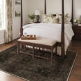 thumbnail image 3 of KUETH Modern 5x7 Area Rugs for Living Room, Non Slip Machine Washable Retro Rugs, Low Pile Chenille Print Rug for Bedroom, Dining Room, Home Office, Charcoal Brown, 3 of 9