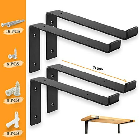 Batoda Shelf Brackets 11 X 6 4pcs Floating Bracket Heavy Duty Lip Shelves Wall Mounted Support With For Diy Open Shelving S And Plug Included Canada - Wall Shelf With Brackets Canada Batoda Shelf Brackets 11 X 6 4pcs Floating Bracket Heavy Duty Lip Shelves Wall Mounted Support With For Diy Open Shelving S And Plug Included Canada - Wall Shelf With Brackets Canada