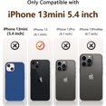 thumbnail image 3 of [5 in 1 for iPhone 13 Mini Case 5.4 inch, with 2 Pack Screen Protector + 2 Pack Camera Lens Protector, Liquid Silicone Slim Shockproof Protective Phone Case… (Blue)……, 3 of 12