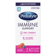 Pedialyte with Immune Support, Electrolyte Drink Powder, Mixed Berry | 6 Powder Packets
