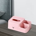 thumbnail image 6 of AuroraX Cube Tissue Box Cover Modern Rectangle Pink Stylish & Minimalist Tissue Box Holder with Storage Shelf Decorative Paper Organizer Dispenser for Living Room,Office, 6 of 6