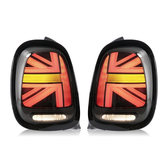Led Brake Lamp VLAND Full LED For JCW Union Jack Tail Lights Smoked Lens With Sequential Turn Signal Fit For F55 F56 F57 2014-2020
