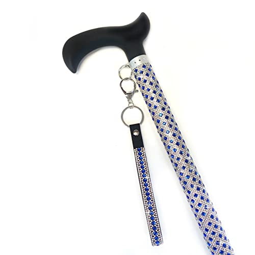 Jacqueline Kent Sugar Cane Adjustable Cane Sapphire Blue