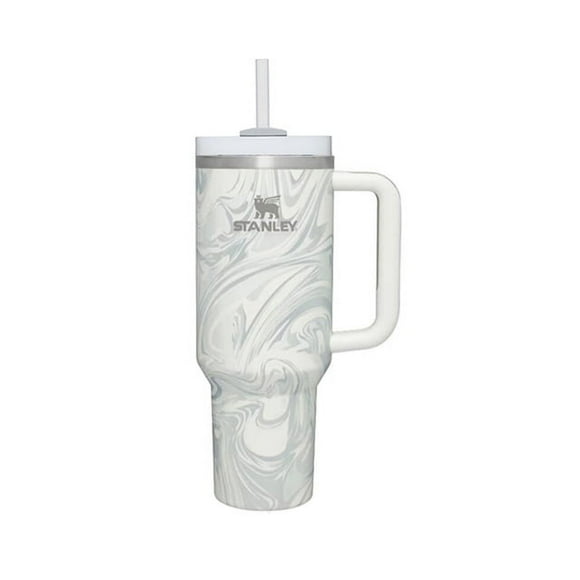 40oz Tumbler with Handle Straw Thermos Bottle Stainless Steel Cup Thermal Mug Keeps Cold and Heat Water Bottle for Stanley Car