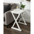 thumbnail image 4 of Kate and Laurel Travere Rustic Side Table, 22 x 14 x 26, White, Farmhouse End Table for Display and Storage, 4 of 7