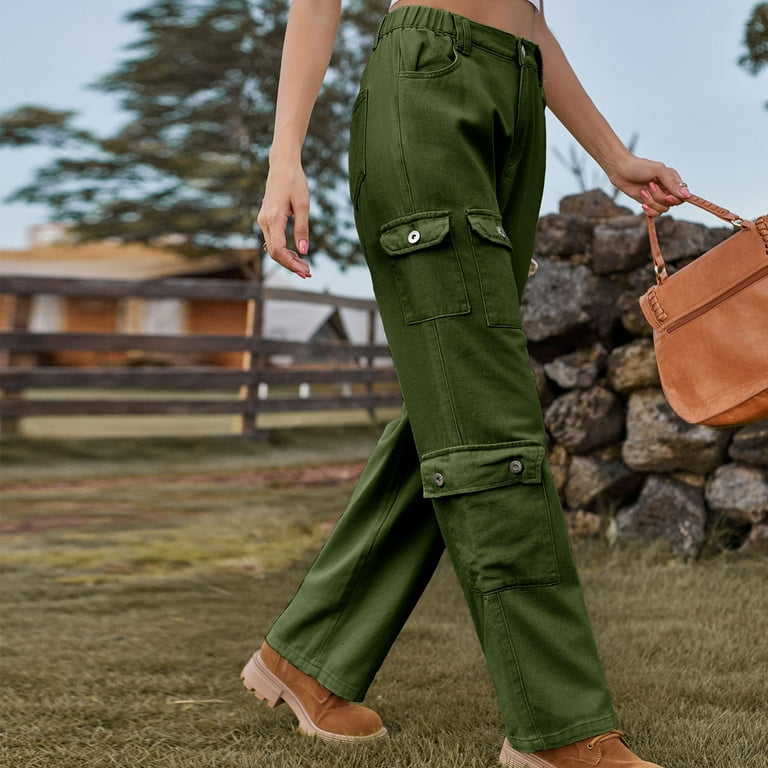  Cargo Capris Womens Twill Casual Capri Jogger Pants Dressy  Lightweight Ladies Baggy Cargo Hiking Pants with Pockets Army Green :  Clothing, Shoes & Jewelry