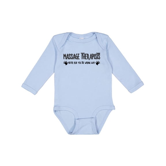 Inktastic Massage Therapists Hands Rub Boys or Girls Long Sleeve Baby Bodysuit