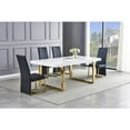 thumbnail image 4 of Best Master Furniture Padraig 5-piece Black Rectangular Dining Set in Gold, 4 of 4