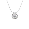 thumbnail image 2 of Delight Jewelry Silvertone Small ''Daughter'' Heart with Clear Crystal Laugh Ring Charm Necklace, 18", 2 of 4