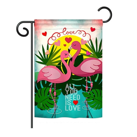 Decorative Flags Richmond Va Breeze Decor G151063-BO Flamingo Lover Spring Valentines Impressions Decorative Vertical 13