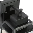 thumbnail image 5 of LNC Modern Square Black Outdoor Wall Sconce 1-Light Transitional Textured Black Lantern Sconce with Clear Glass, 5 of 6