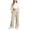 V49-Beige, variant on WhouRiu Girls Casual Sweatpants Solid Color Elastic Waist Baggy Wide Leg Jogger Pants Kids Comfortable Daily Trousers With Pockets,14-15 Years