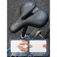 thumbnail image 2 of Sillín de Bicicleta de Asiento de Gel Asiento de Bicicleta A Prueba de Golpes de PU Transpirable Asiento de Seguridad de Bicicleta de Esponja Espesada, 2 of 5
