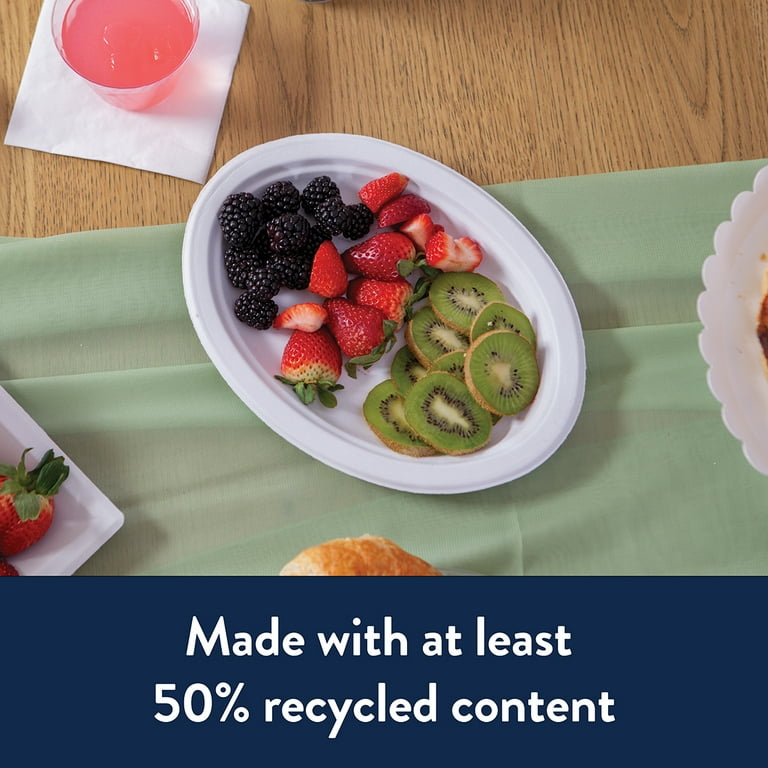 Chinet Classic® Premium Disposable Paper Sampler Platters 10in x