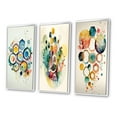 thumbnail image 3 of Designart "Geometric Hexagon and Circle III" Modern Framed Wall Art Set Of 3 - Blue Abstract Geometric Frame Gallery Set For Office Decor, 3 of 6