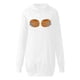 thumbnail image 3 of Vestido de sudadera corto con bolsillos con capucha y estampado de Halloween para mujer informal a la moda Pompotops  hdfakjf87, 3 of 4