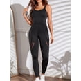 thumbnail image 2 of TRKIYQC Mono de entrenamiento para mujer, mono de yoga sin mangas con retazos de malla transparente, pantalones ajustados para deportes, gimnasio y Fitness TRKIYQC moda, 2 of 7