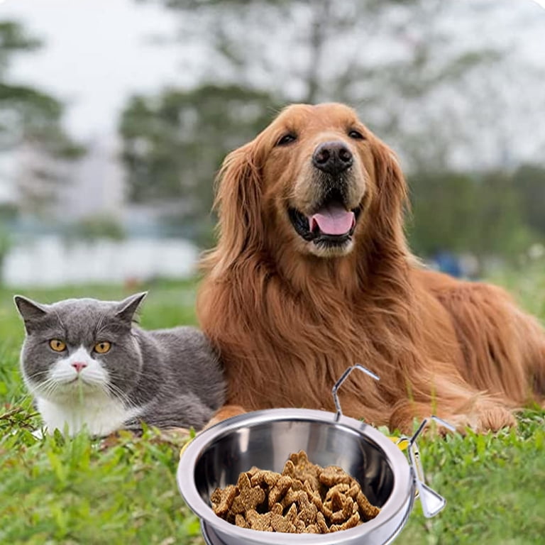 Amyhill 12 Pack Crate Dog Bowls - Removable Stainless Steel Hanging Feeder Bowls For Kennels (3 Colors)