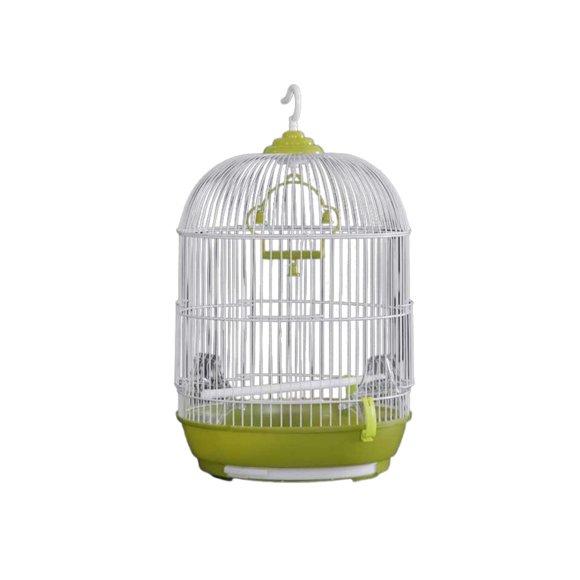 Jaula C/Columpio Techo Cilindro Aves Verde Monte Verde