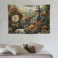 thumbnail image 3 of FANNA Flowers Trees Stream Tapestry Wall Hanging 60x40in Soft Lightweight Decoration for Indoor or Outdoor Use 60x40in, 3 of 7
