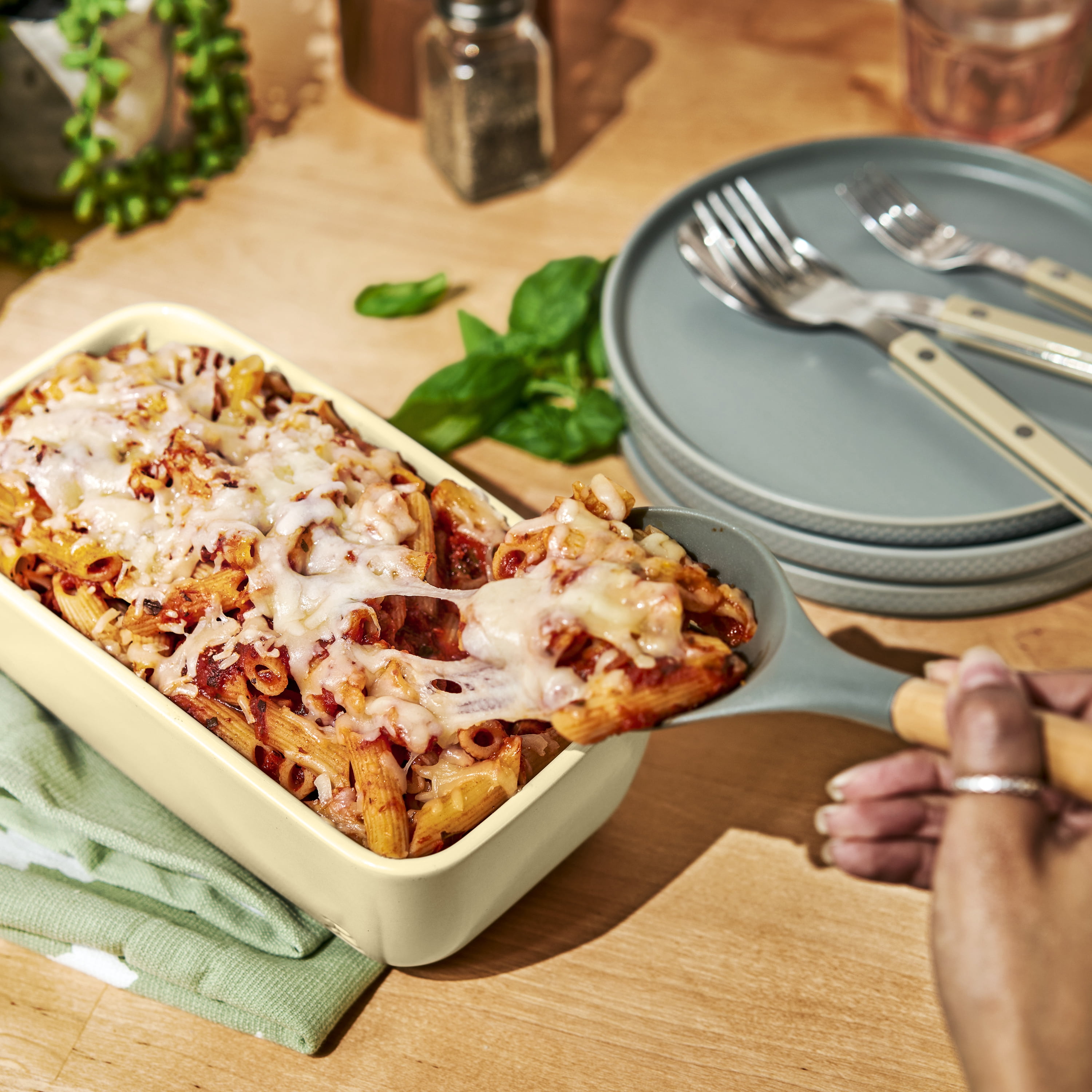 Beautiful 8.75”x 4.75” Stoneware Loaf Pan, Buttercream by Drew Barrymore