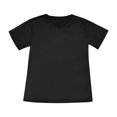 thumbnail image 5 of BAODANN Women's Fashion Deep V Neck Short Sleeve Top Solid Color Casual Loose Basic T Shirt Short Sleeve Casual Shirts for Women Athletic Top Women Running Tops Swim Tee Long Fitted Shirts for Women, 5 of 5