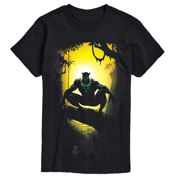 Marvel Black Panther - Sun Set Scene - Men's Short Sleeve Graphic T-Shirt