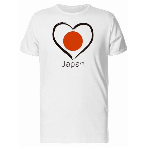 Japan Brush Flag Heart Tee Men's -Image by Shutterstock