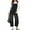 Black, variant on Women Sleeveless Denim Overall Pants Casual Loose Barrel Leg Jeans Jumpsuit with Pockets