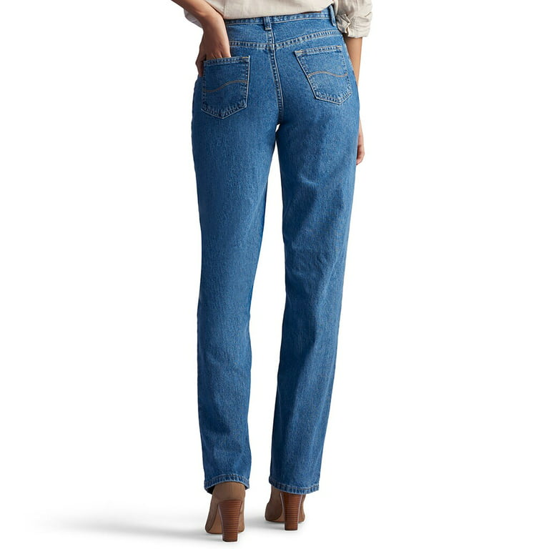 Womens Stretch Relaxed Fit Straight Leg Jean in Inspire Blue